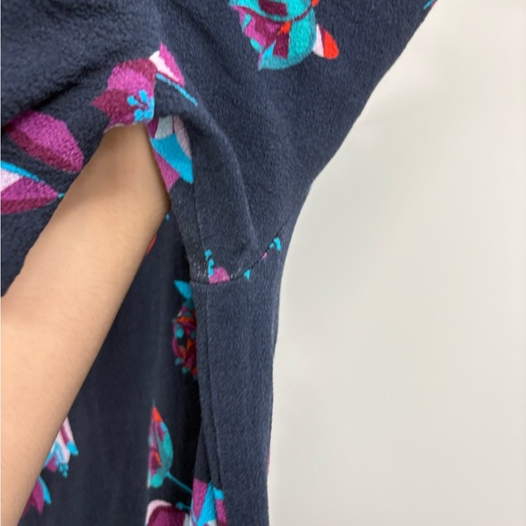 Rebecca Taylor Navy Blue Bellflower Floral Ruffle Cold Shoulder Sheath Dress 4 - Picture 11 of 15